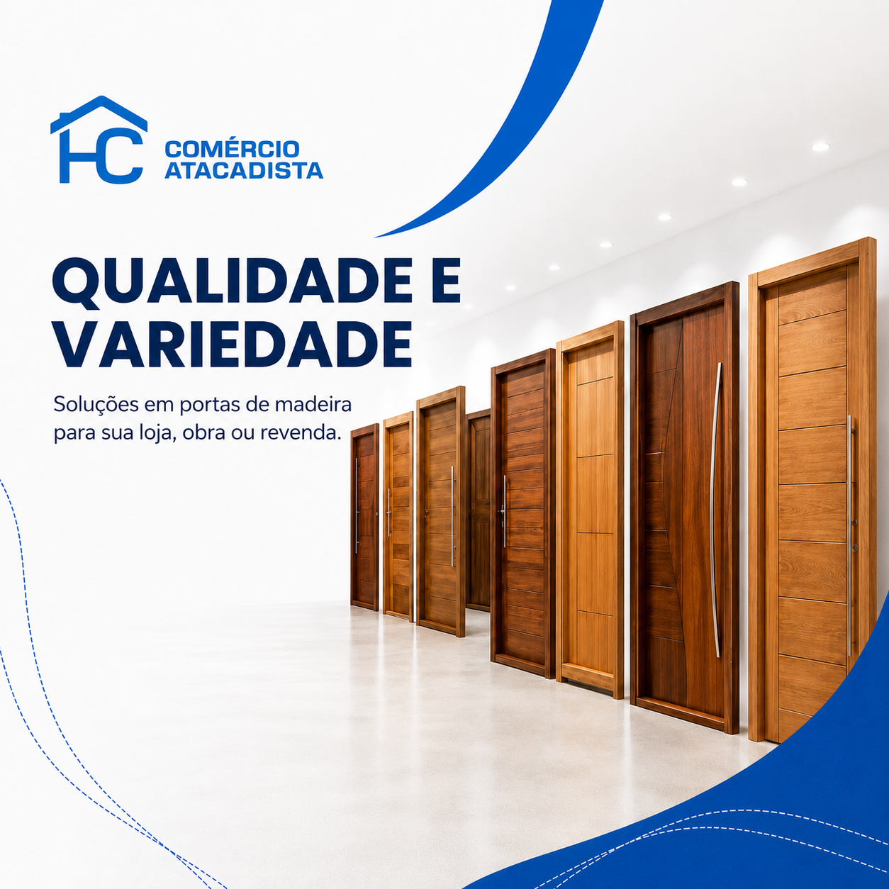 Qualidade e variedade em portas de madeira — HC